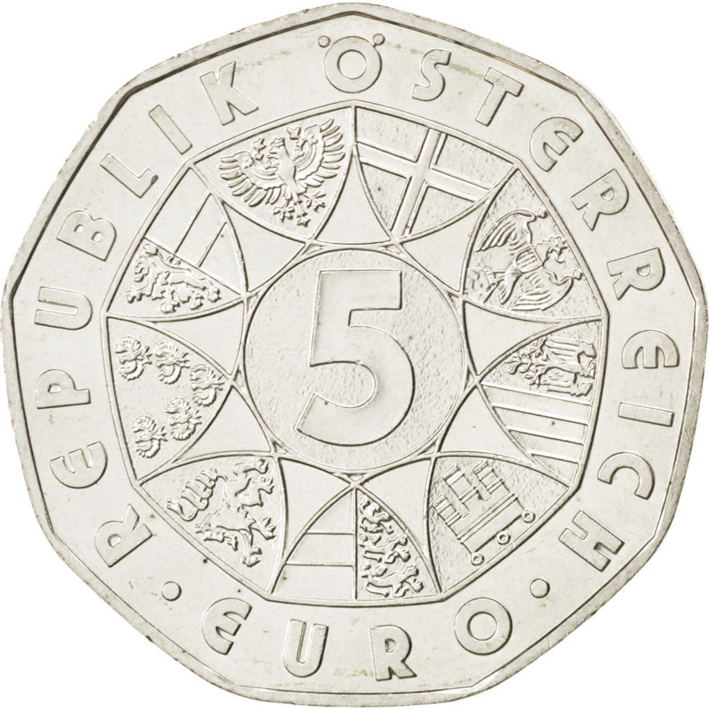 AUSTRIA, 5 Euro, 2003, Vienna, KM #3105, AU(55-58), Silver, 28.5, 10.02