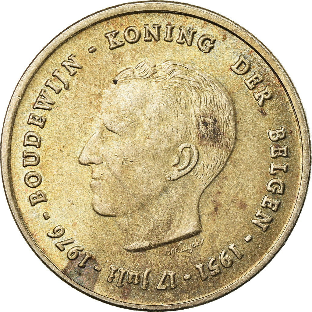 Coin, Belgium, 250 Francs, 250 Frank, 1976, Brussels, EF(40-45), Silver