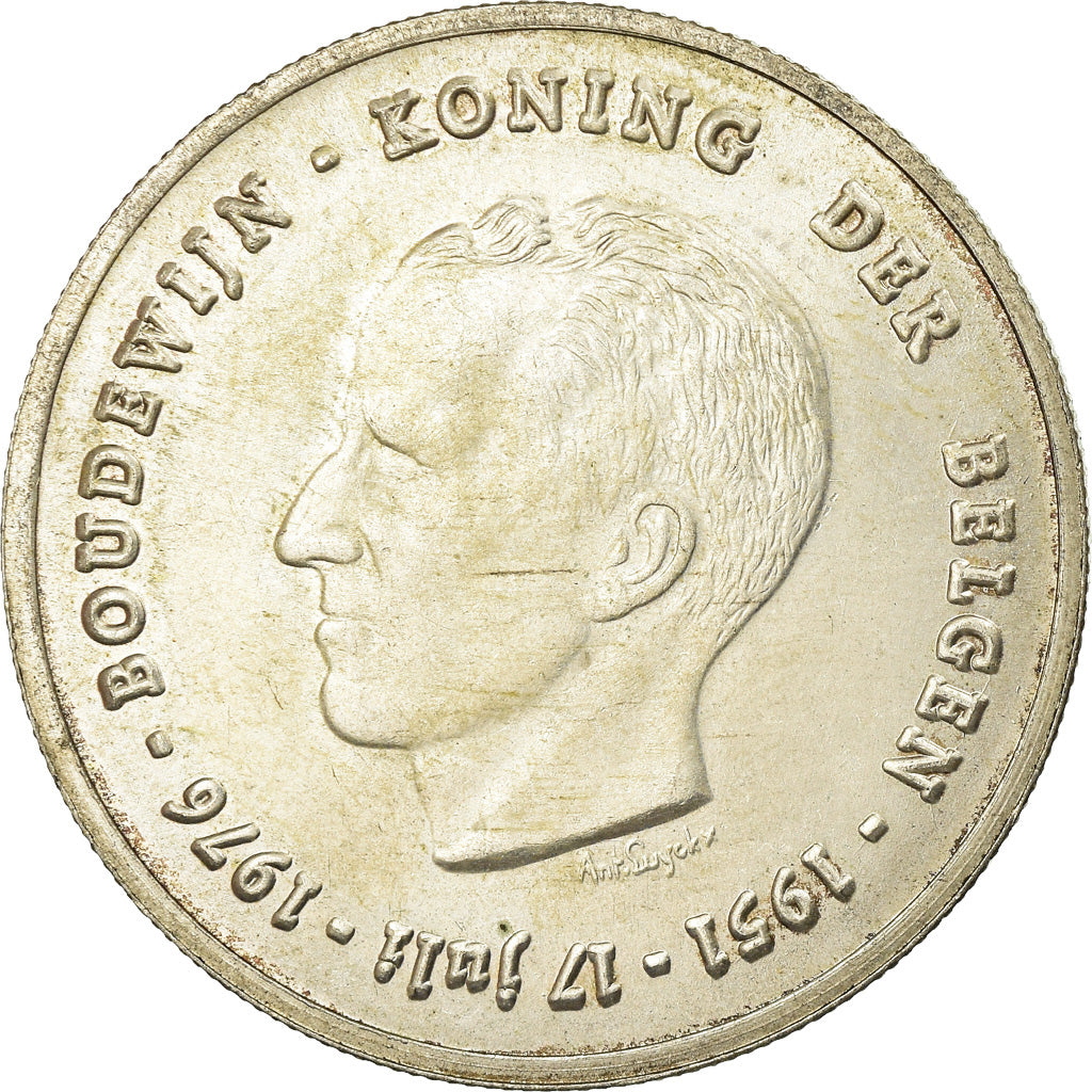 Coin, Belgium, 250 Francs, 250 Frank, 1976, Brussels, EF(40-45), Silver