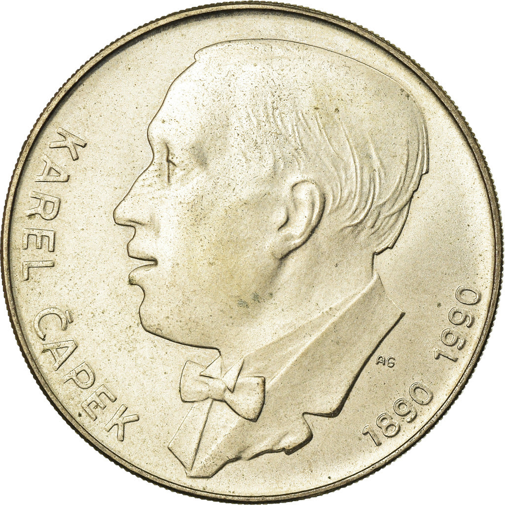 Coin, Czechoslovakia, 100 Korun, 1990, AU(50-53), Silver, KM:137
