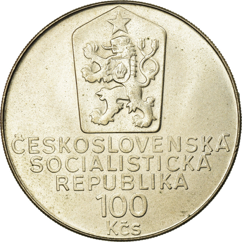 Coin, Czechoslovakia, 100 Korun, 1990, AU(50-53), Silver, KM:137