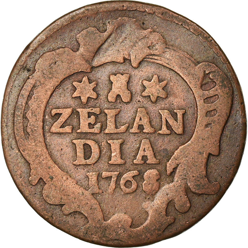 Coin, Netherlands, ZEELAND, Duit, 1768, VF(20-25), Copper, KM:101.1