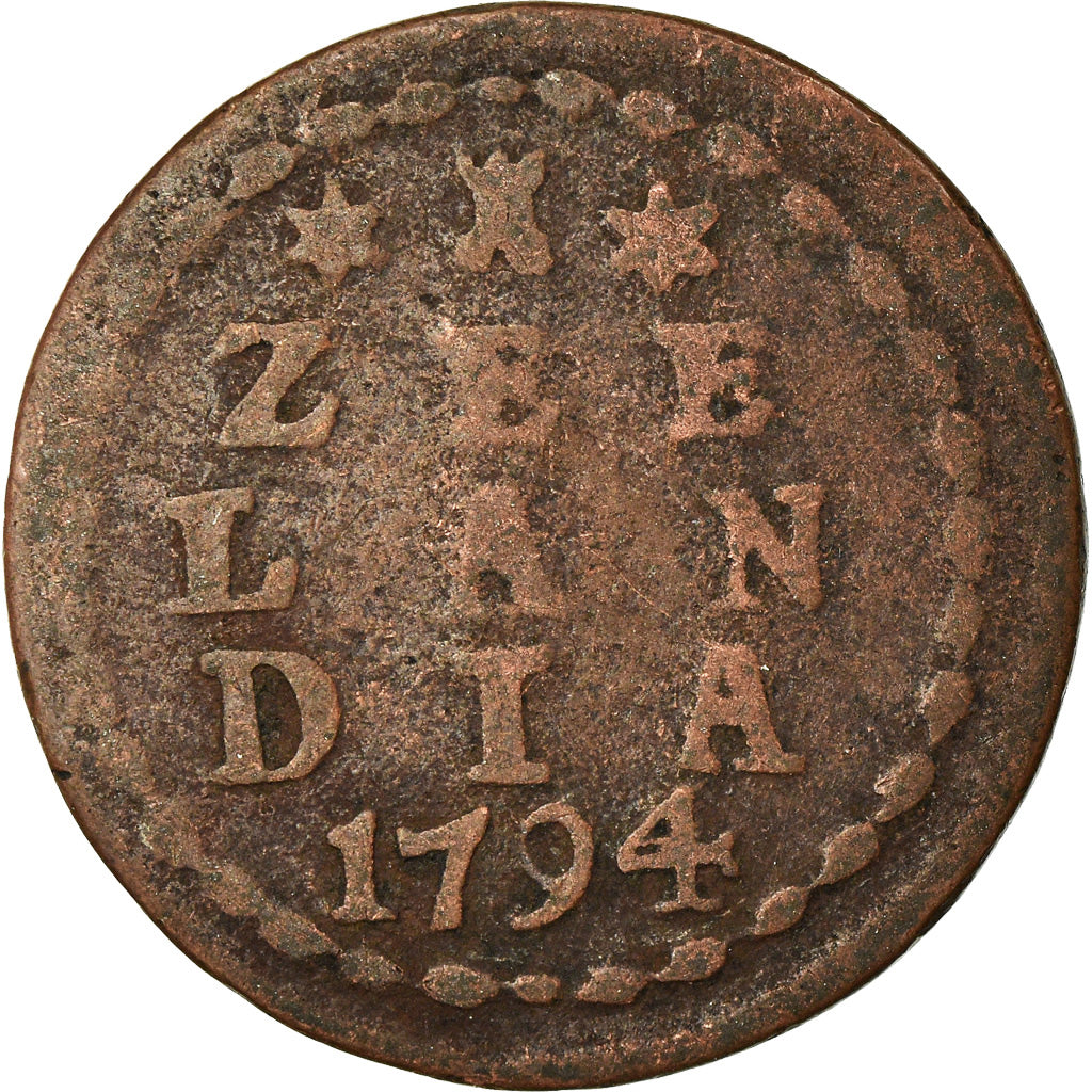 Coin, Netherlands, ZEELAND, Duit, 1794, VF(20-25), Copper, KM:105