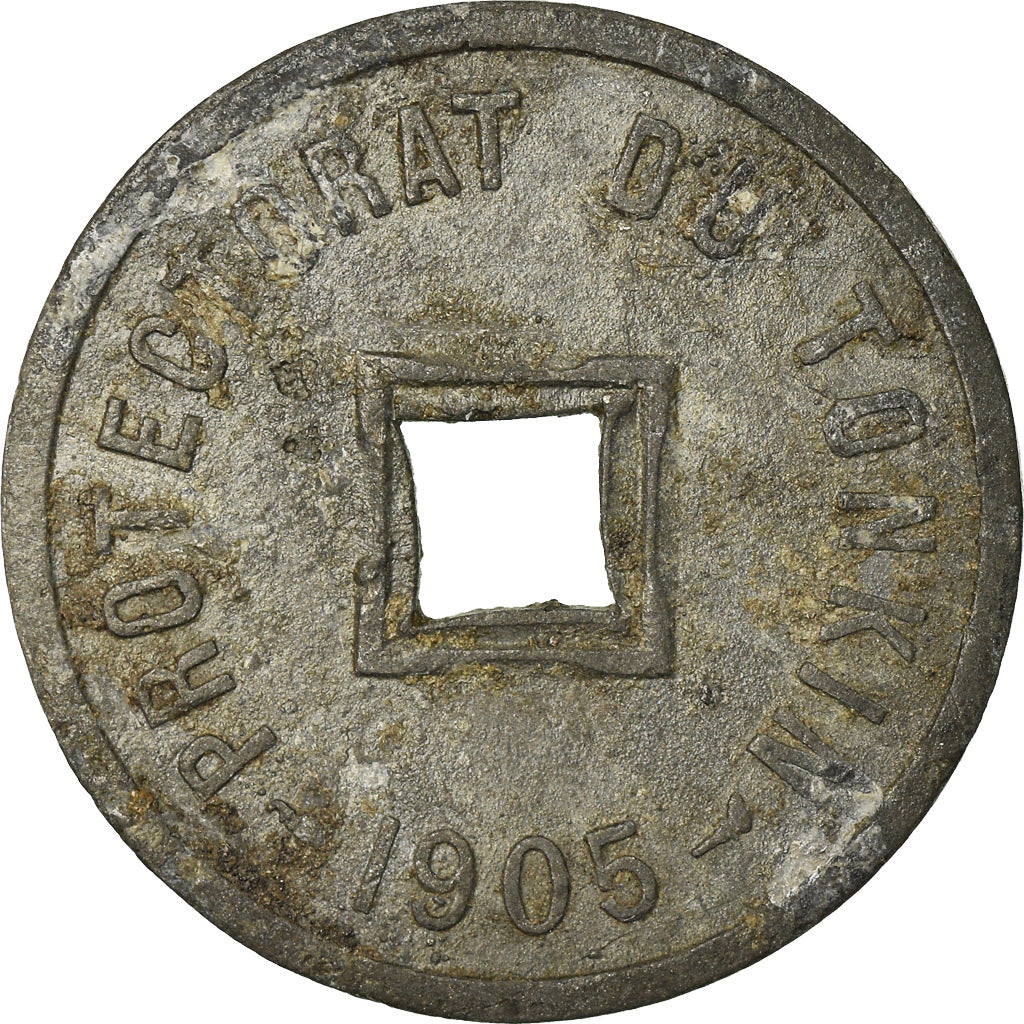 Monnaie, Tonkin, 1/600 Piastre, 1905, Paris, TB+, Zinc, KM:1