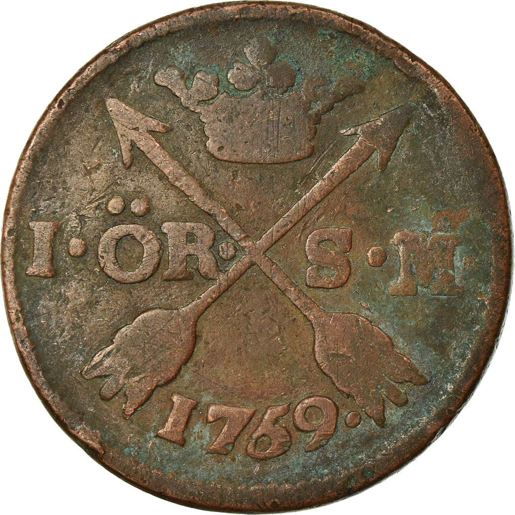 Coin, Sweden, Adolf Frederick, Ore, S.M., 1769, VF(20-25), Copper, KM:460