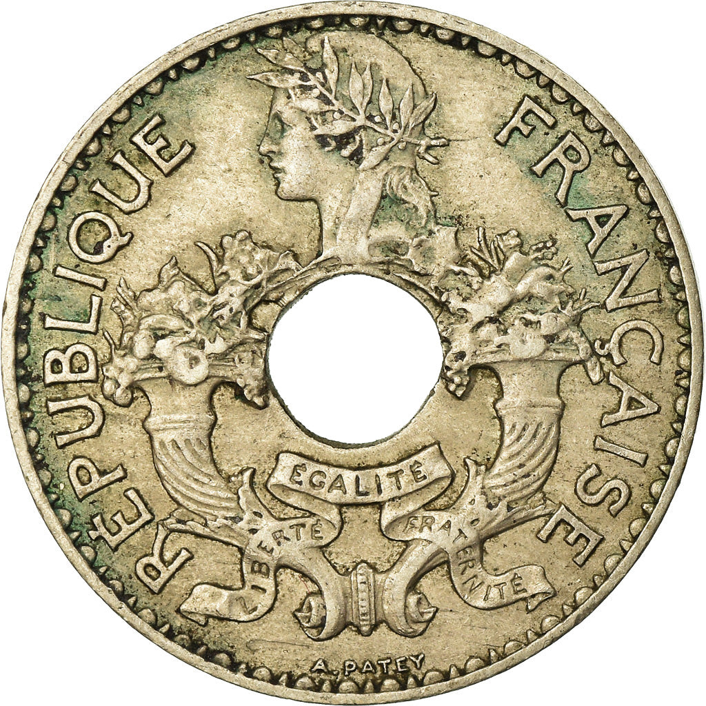 Moneda, INDOCHINA FRANCESA, 5 Cents, 1939, Paris, MBC, Níquel - latón