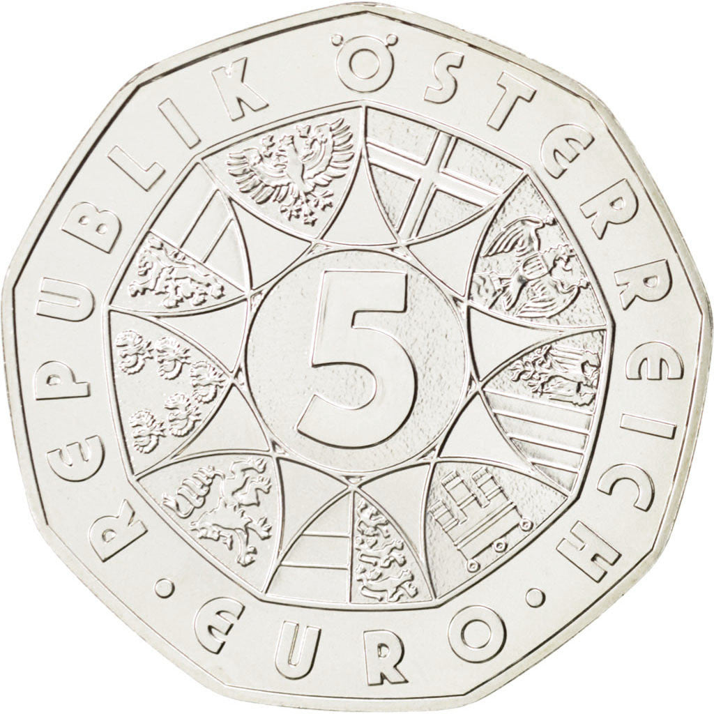 AUSTRIA, 5 Euro, 2012, Vienna, KM #3206a, MS(63), Silver, 28.5, 9.97