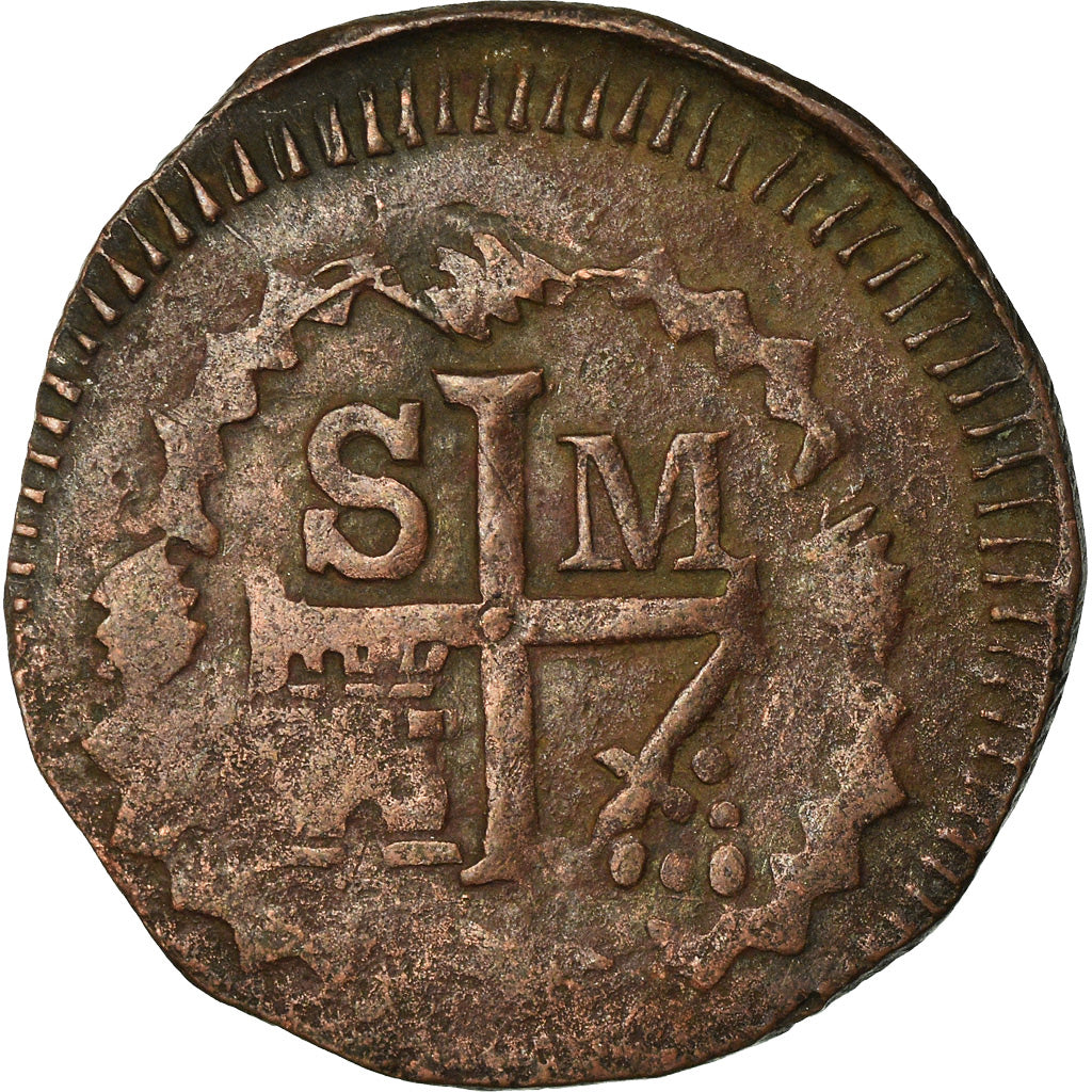 Coin, Colombia, 1/4 Réal, 1820, Santa Marta, EF(40-45), Copper, KM:B4