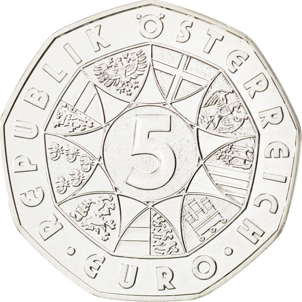 AUSTRIA, 5 Euro, 2012, Vienna, KM #3215a, MS(63), Silver, 28.5, 10.02