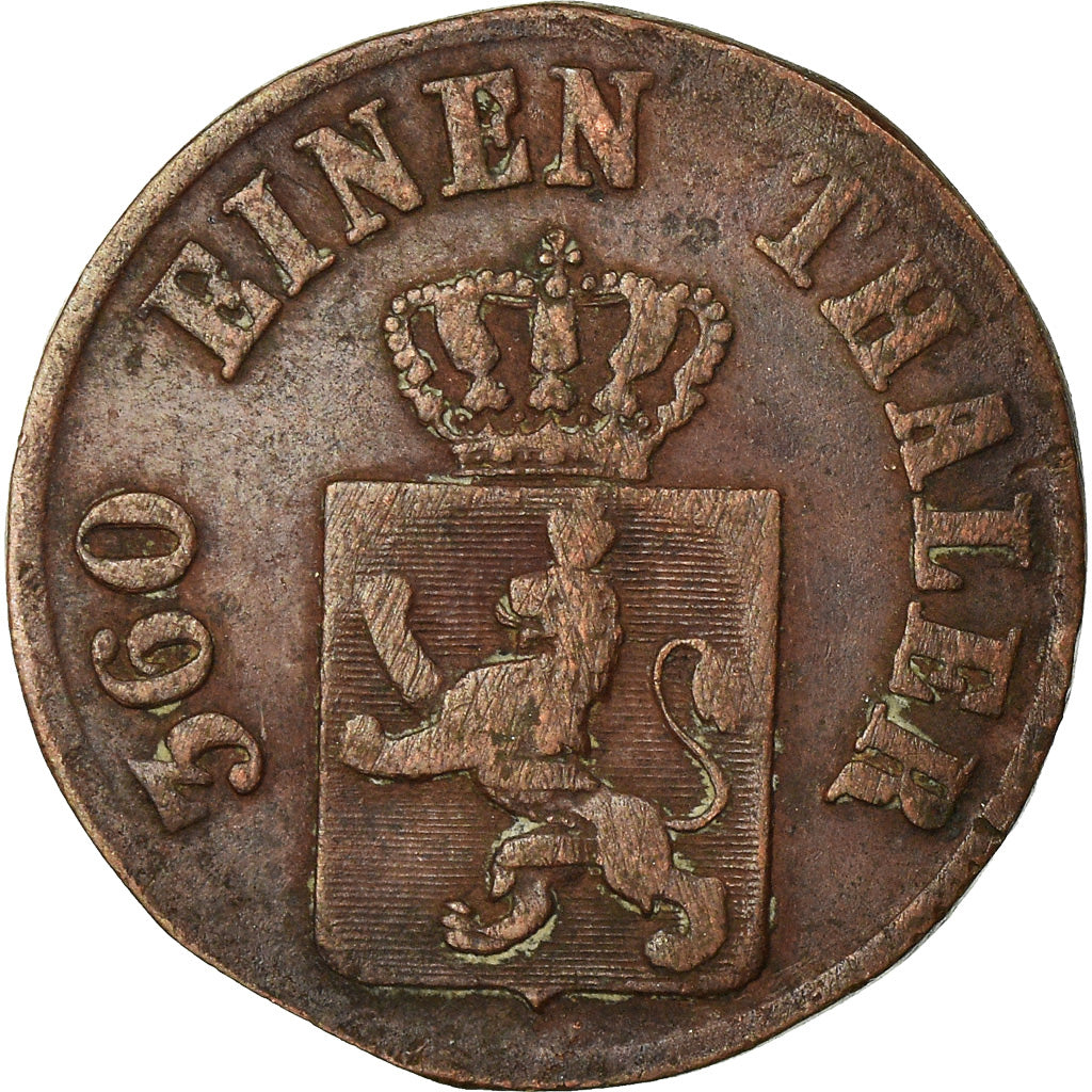 Moneta, Stati tedeschi, HESSE-CASSEL, Friedrich Wilhelm, Heller, 1849, MB+