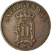 Moneta, Svezia, Oscar II, Ore, 1907, BB+, Bronzo, KM:768