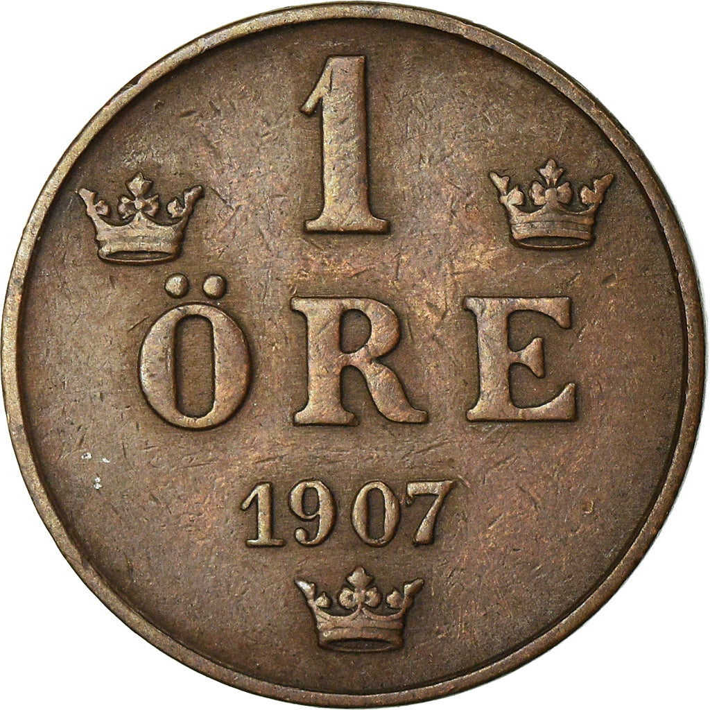 Moneta, Svezia, Oscar II, Ore, 1907, BB+, Bronzo, KM:768