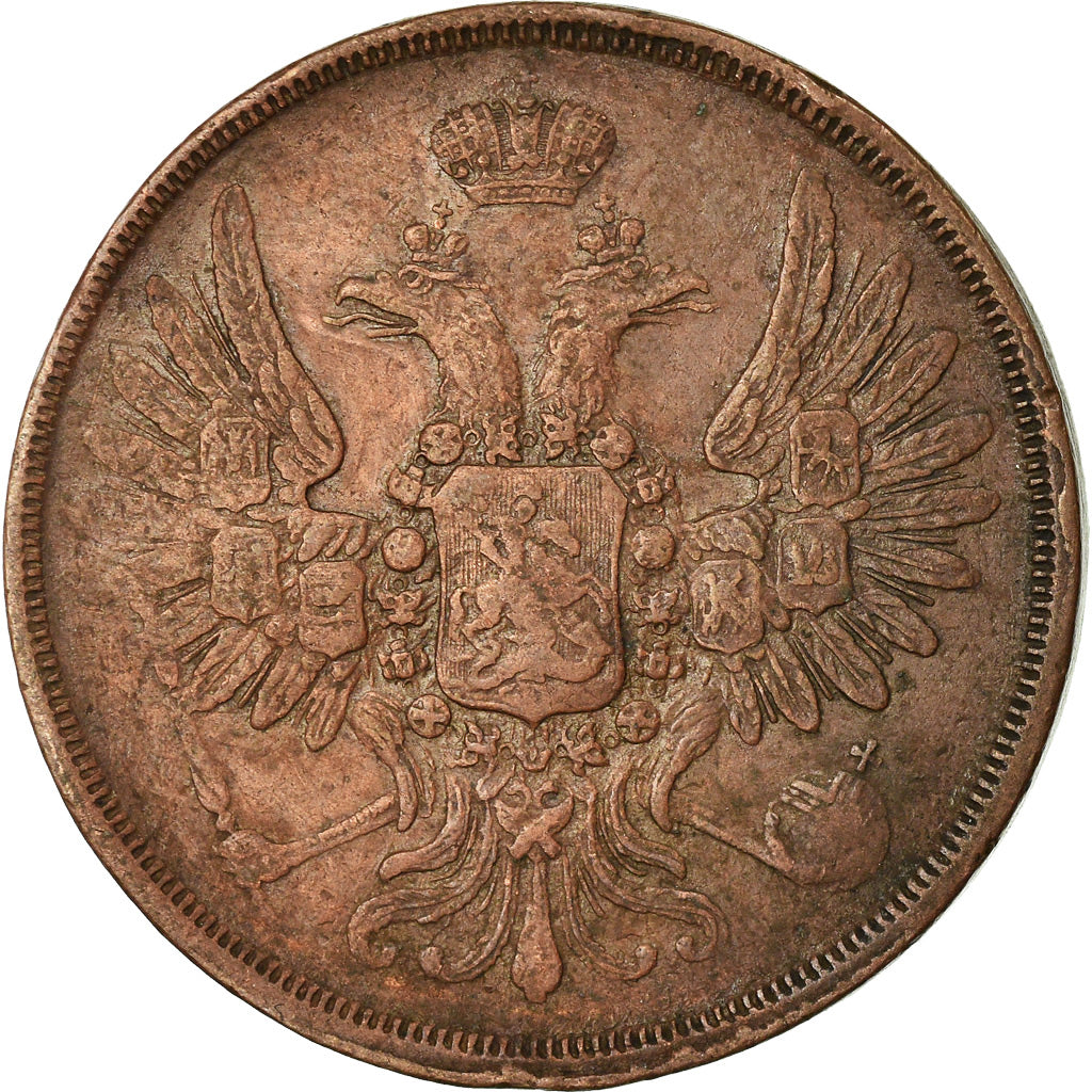 Moneta, Russia, Alexander II, 2 Kopeks, 1853, Ekaterinbourg, BB, Rame, KM:150.1