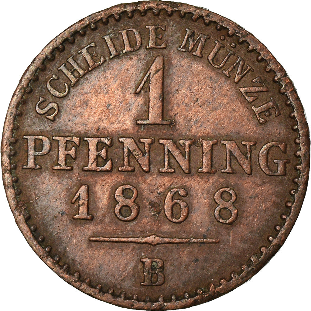 Munten, Duitse staten, PRUSSIA, Wilhelm I, Pfennig, 1868, Hannover, ZF, Koper