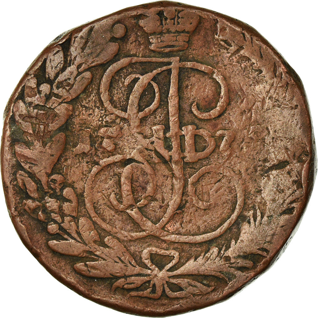 Coin, Russia, Catherine II, 2 Kopeks, 1775, VF(20-25), Copper, KM:58.3