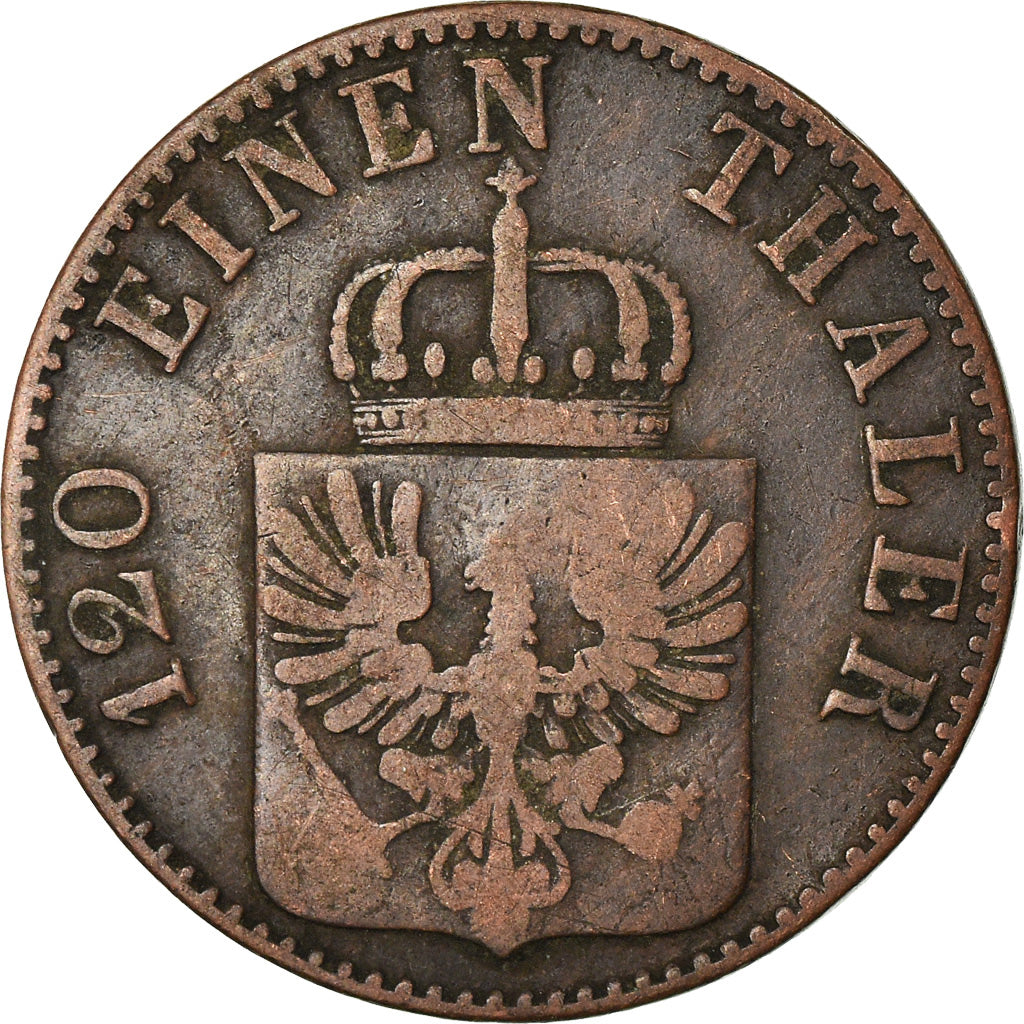 Münze, Deutsch Staaten, PRUSSIA, Friedrich Wilhelm IV, 3 Pfennig, 1856, Berlin