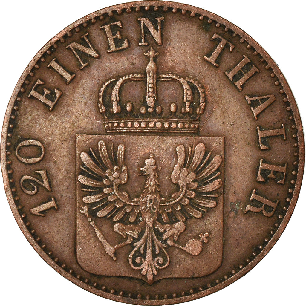 Coin, German States, PRUSSIA, Friedrich Wilhelm IV, 3 Pfennig, 1857, Berlin
