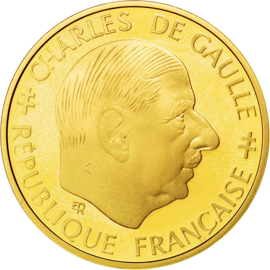 FRANCE, Franc, 1988, KM #979, MS(63), Gold, 24, Gadoury #475, 8.98