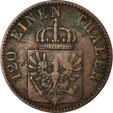 Monnaie, Etats allemands, PRUSSIA, Wilhelm I, 3 Pfennig, 1862, Berlin, TB+
