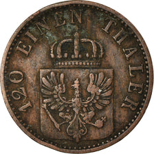 Moneta, Stati tedeschi, PRUSSIA, Wilhelm I, 3 Pfennig, 1865, Berlin, BB, Rame