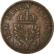 Moneta, Stati tedeschi, PRUSSIA, Wilhelm I, 3 Pfennig, 1867, MB+, Rame, KM:482