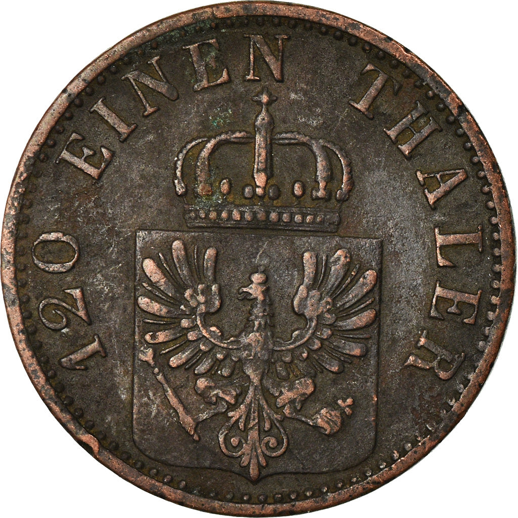 Monnaie, Etats allemands, PRUSSIA, Wilhelm I, 3 Pfennig, 1868, Berlin, TB+
