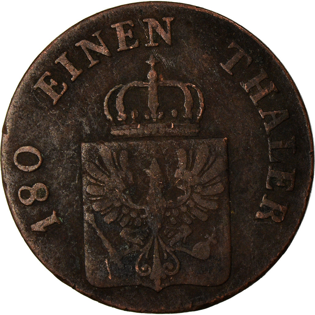 Coin, German States, PRUSSIA, Friedrich Wilhelm IV, 2 Pfennig, 1844, Berlin