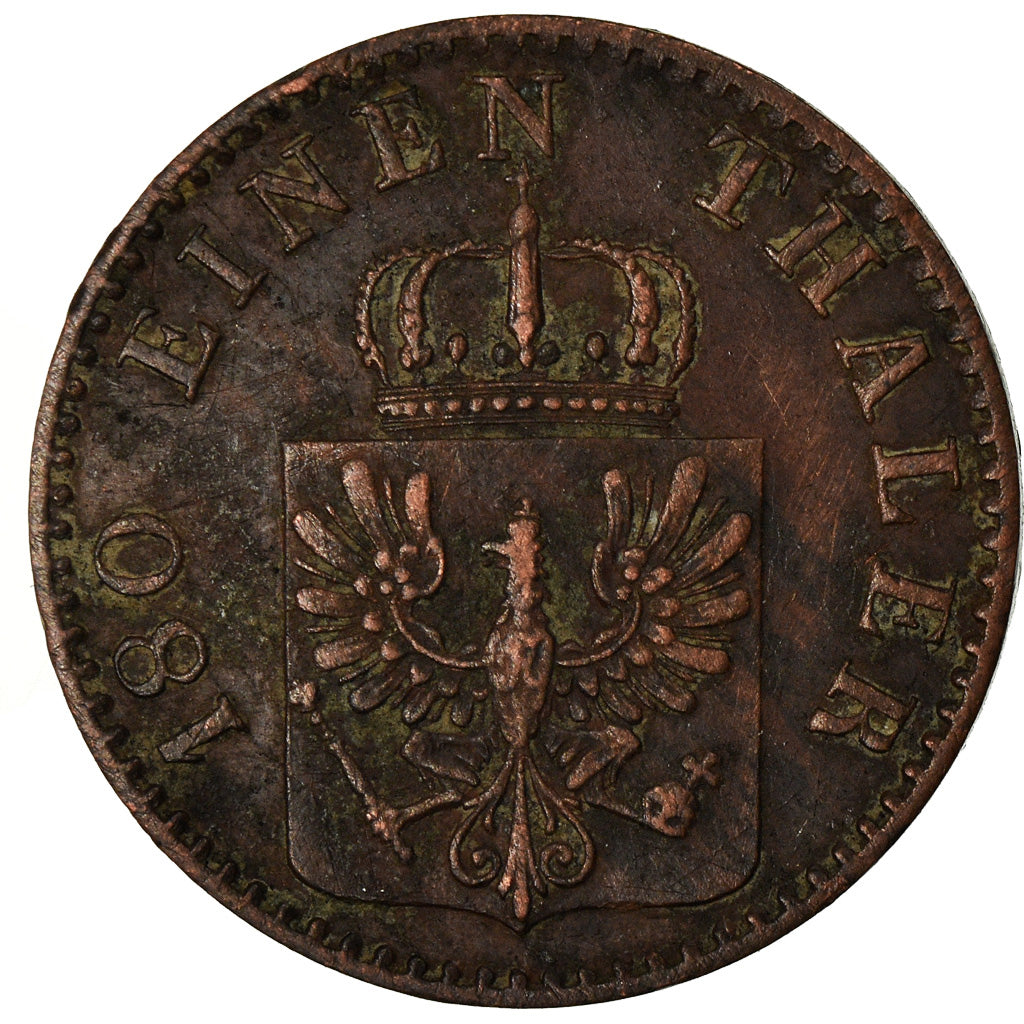 Moneta, Landy niemieckie, PRUSSIA, Wilhelm I, 2 Pfennig, 1865, Berlin