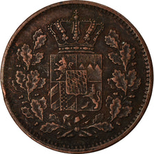 Coin, German States, BAVARIA, Ludwig II, 2 Pfennig, 1870, EF(40-45), Copper
