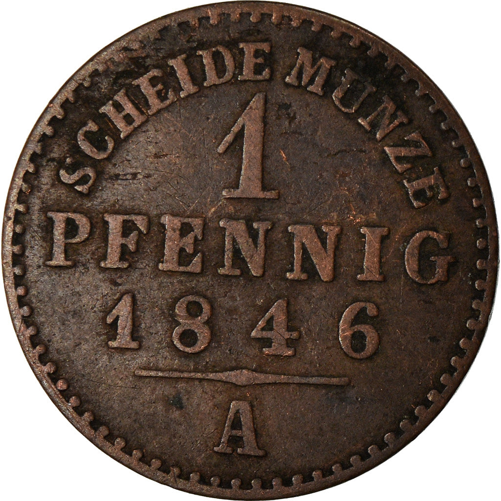 Munten, Duitse staten, SCHWARZBURG-SONDERSHAUSEN, G, Pfennig, 1846, Arnstadt