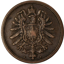 Coin, GERMANY - EMPIRE, Wilhelm I, 2 Pfennig, 1875, Stuttgart, EF(40-45)