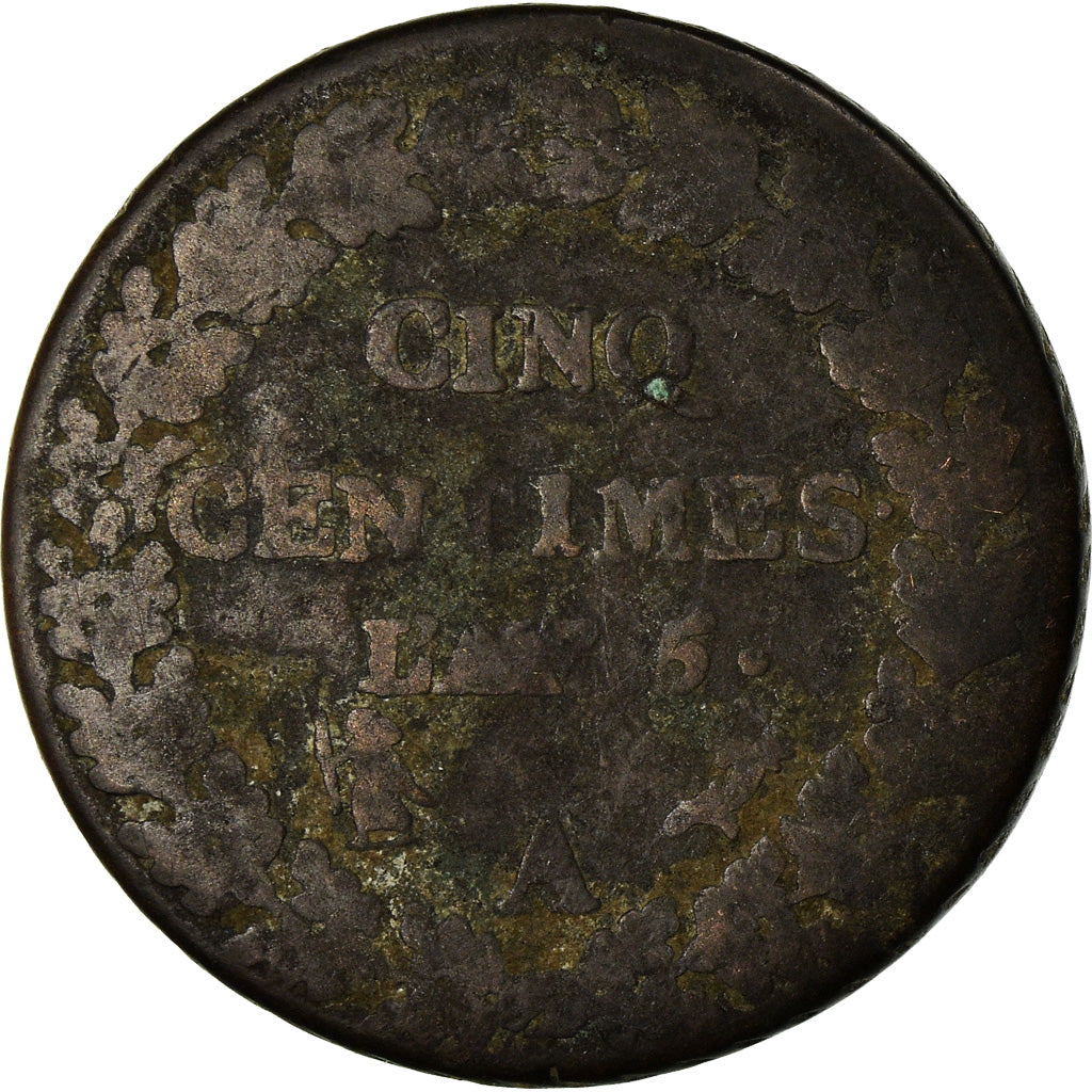 Coin, France, Dupré, 5 Centimes, AN 5, Paris, VG(8-10), Bronze, KM:640.1