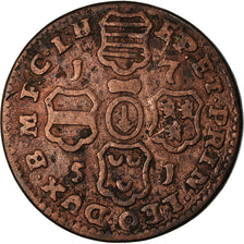 Moeda, LIÈGE, John Theodore, 2 Liards, 1751, Liege, VF(30-35), Cobre, KM:158