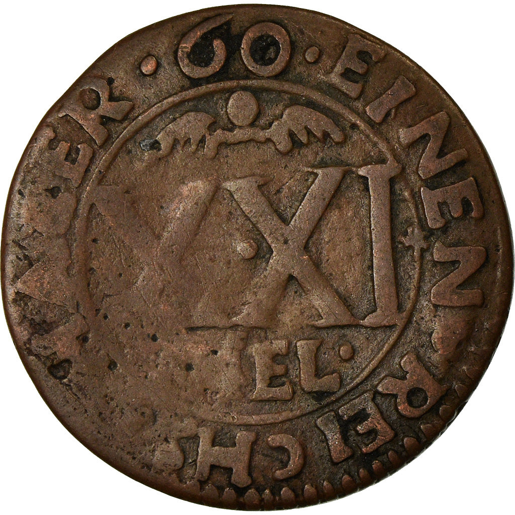 Coin, German States, BOCHOLT, 21 Heller, 1762, EF(40-45), Copper, KM:25