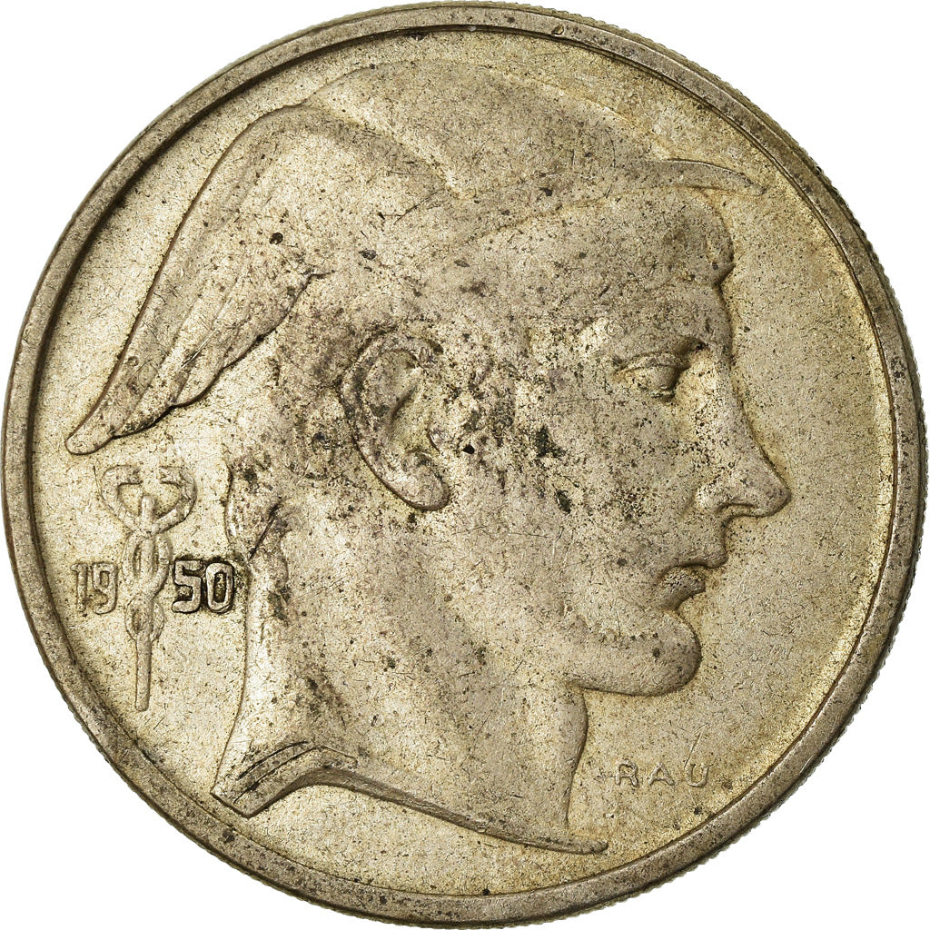 Coin, Belgium, 50 Francs, 50 Frank, 1950, VF(30-35), Silver, KM:137