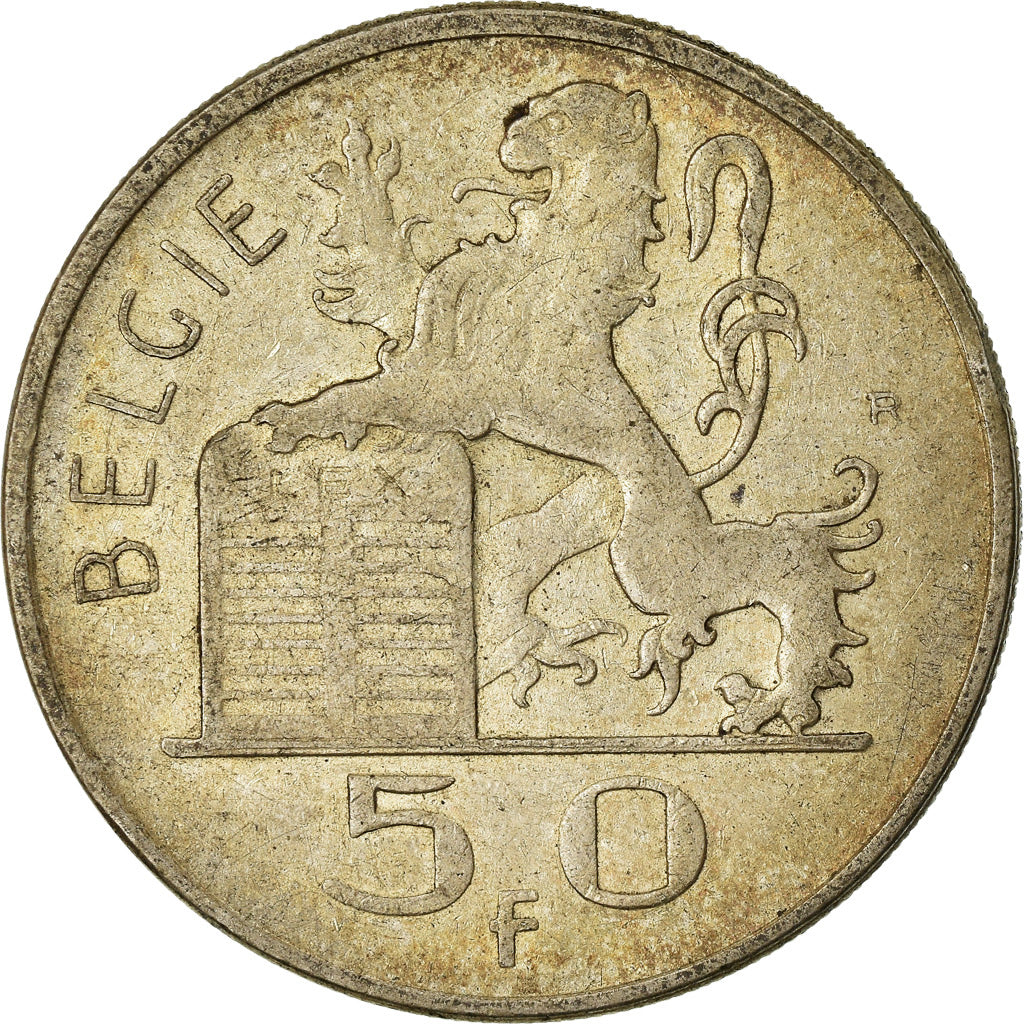 Coin, Belgium, 50 Francs, 50 Frank, 1950, VF(30-35), Silver, KM:137