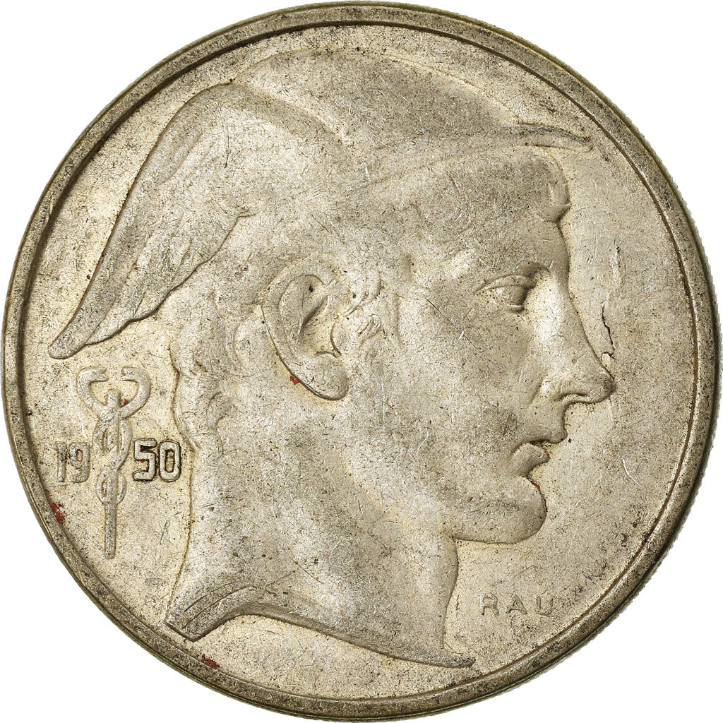 Coin, Belgium, 50 Francs, 50 Frank, 1950, VF(30-35), Silver, KM:137