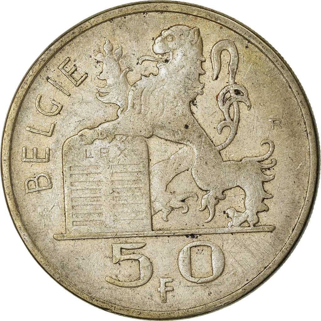 Coin, Belgium, 50 Francs, 50 Frank, 1950, VF(30-35), Silver, KM:137