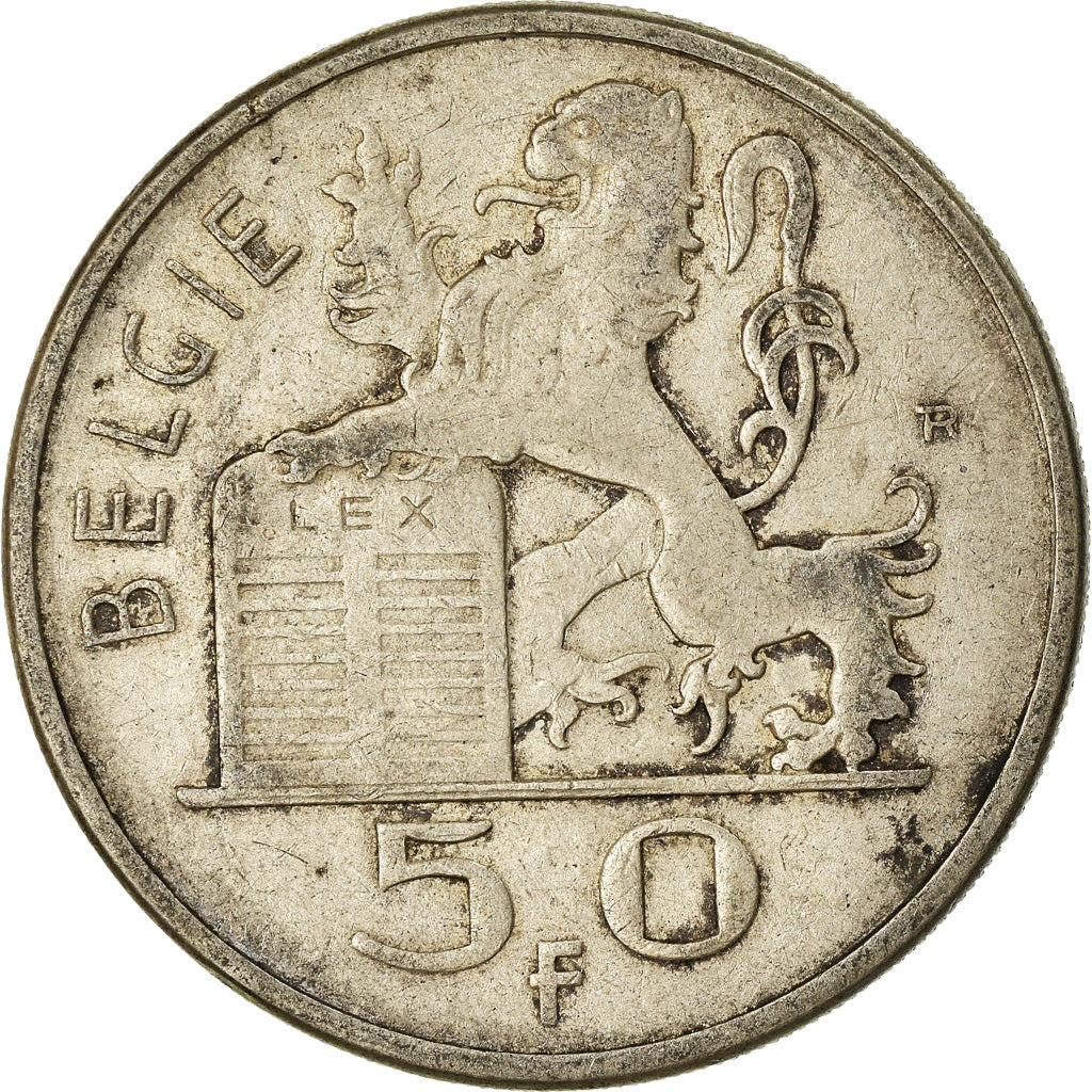 Coin, Belgium, 50 Francs, 50 Frank, 1950, VF(30-35), Silver, KM:137