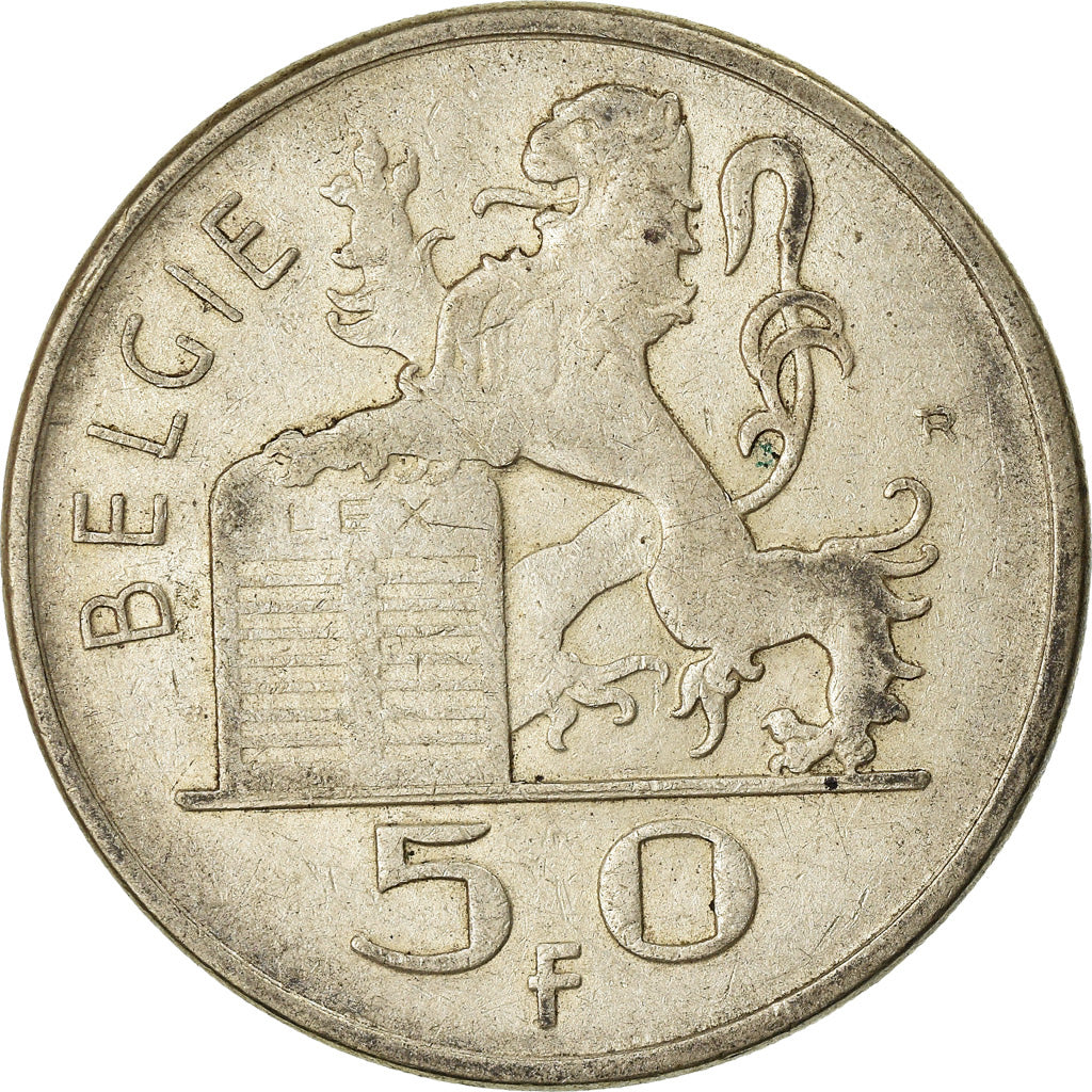 Coin, Belgium, 50 Francs, 50 Frank, 1950, VF(30-35), Silver, KM:137
