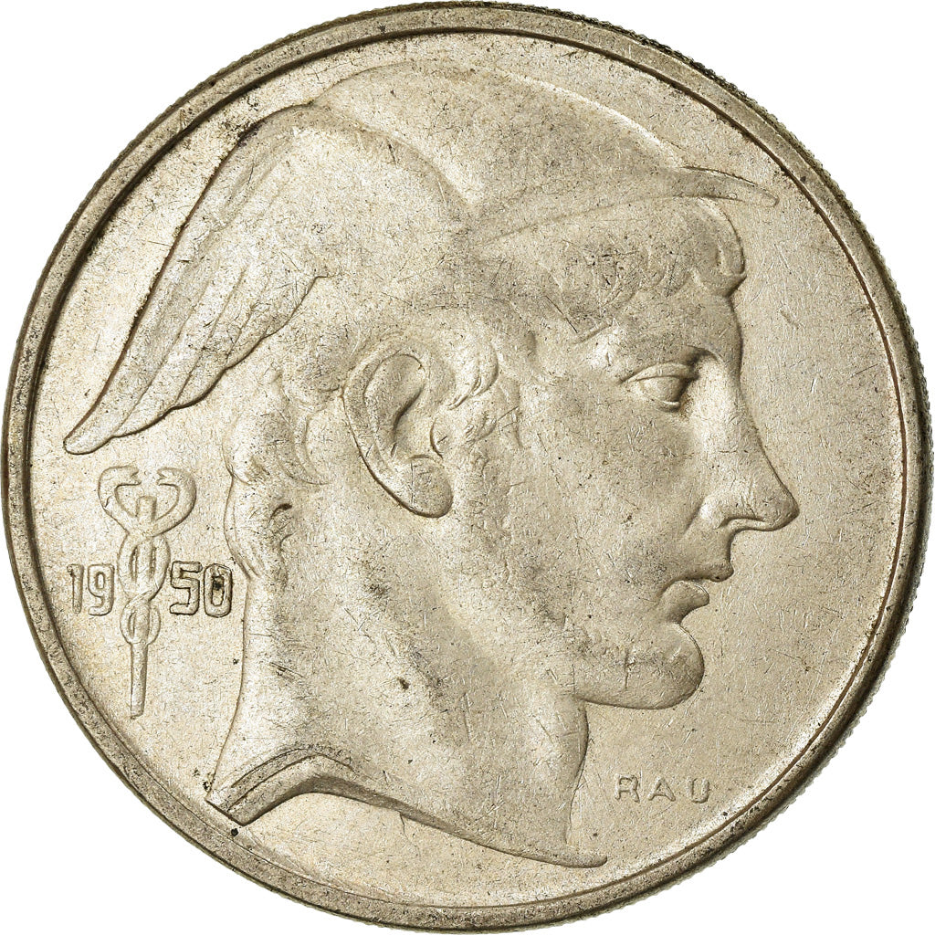 Coin, Belgium, 50 Francs, 50 Frank, 1950, EF(40-45), Silver, KM:137