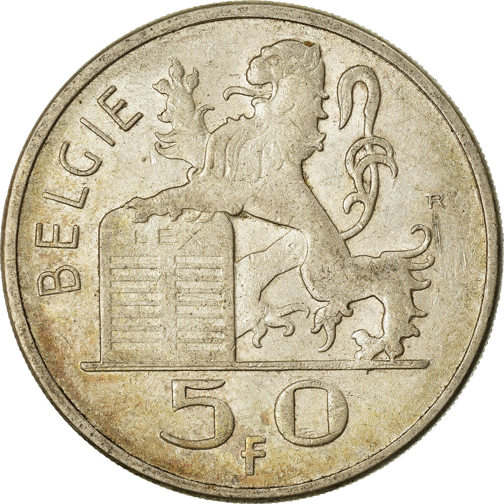 Coin, Belgium, 50 Francs, 50 Frank, 1950, EF(40-45), Silver, KM:137