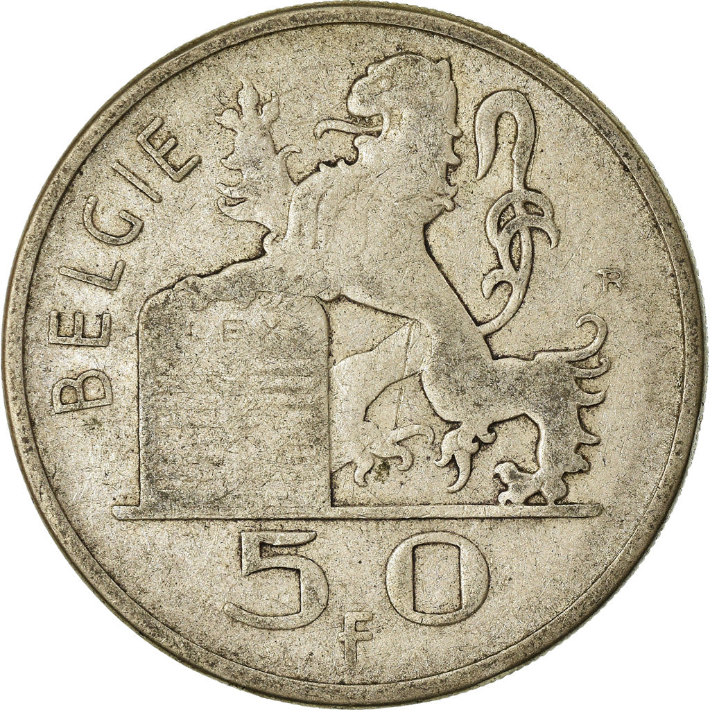 Coin, Belgium, 50 Francs, 50 Frank, 1951, VF(20-25), Silver, KM:137
