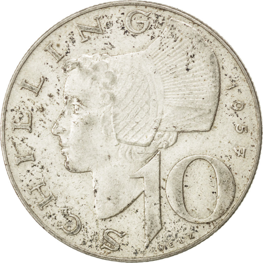 Coin, Austria, 10 Schilling, 1957, EF(40-45), Silver, KM:2882