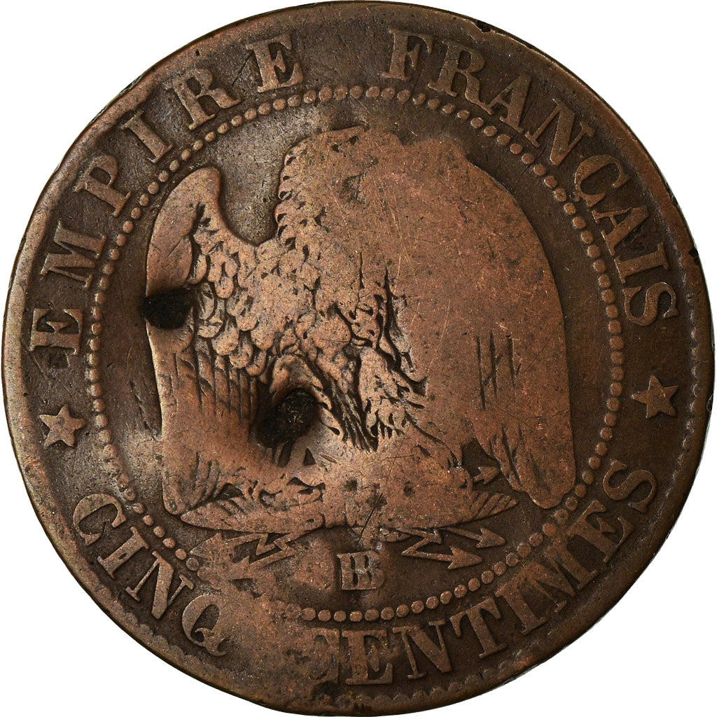 Münze, Frankreich, Napoleon III, Napoléon III, 5 Centimes, 1861, Strasbourg