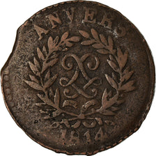 Coin, FRENCH STATES, ANTWERP, 5 Centimes, 1814, Anvers, F(12-15), Bronze