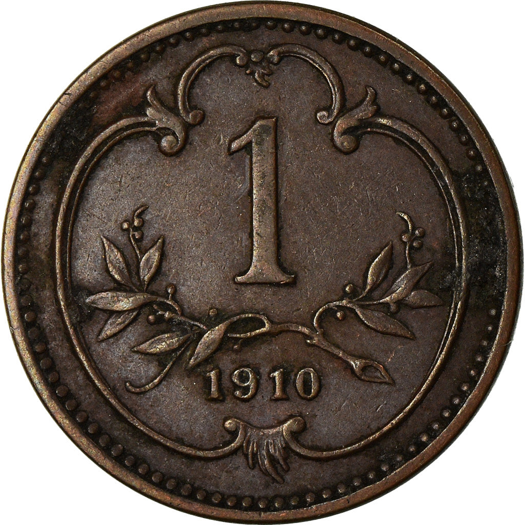 Monnaie, Autriche, Franz Joseph I, Heller, 1910, TTB, Bronze, KM:2800