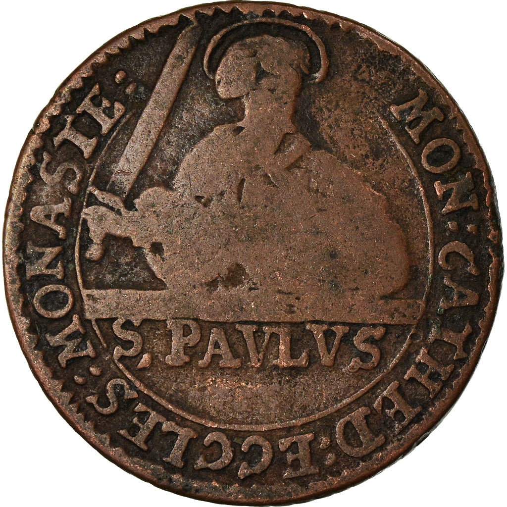Moneta, Stati tedeschi, MUNSTER, 3 Pfenning, 1739, MB, Rame, KM:430