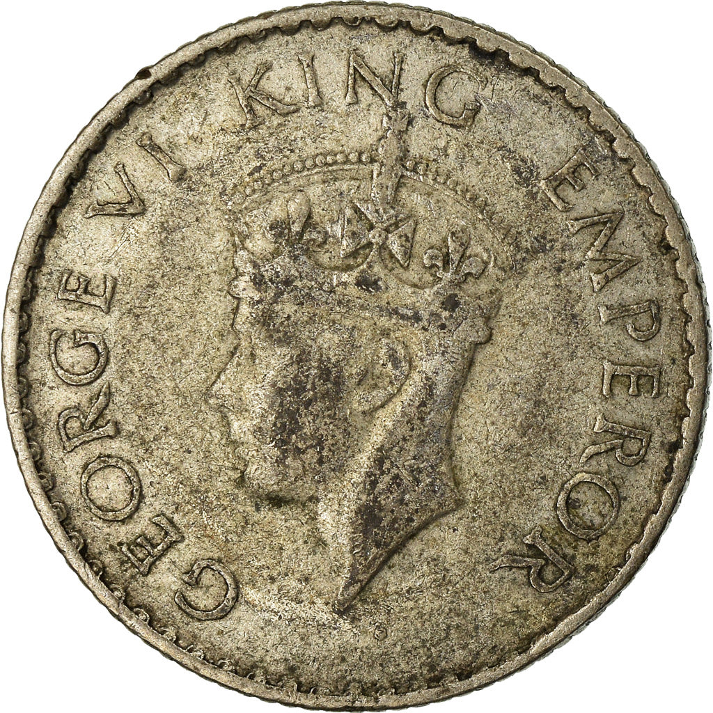 Coin, INDIA-BRITISH, George VI, 1/4 Rupee, 1940, VF(30-35), Silver, KM:545