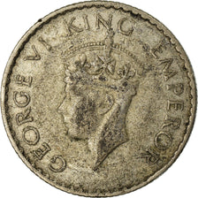 Coin, INDIA-BRITISH, George VI, 1/4 Rupee, 1940, VF(30-35), Silver, KM:545